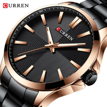 Load image into Gallery viewer, Waterproof Black Stainless Steel Watch For Men
