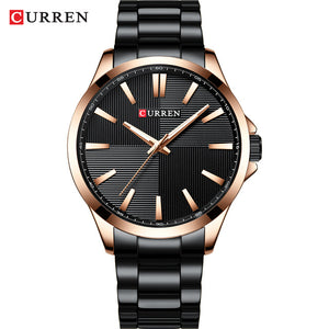 Waterproof Black Stainless Steel Watch For Men